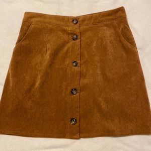 Suede skirt